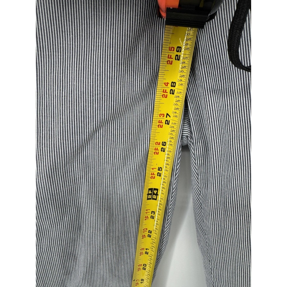 Tommy Hilfiger Chino Pants Womens 2 Blue White Stripe Straight Stretch Twill - Picture 10 of 10